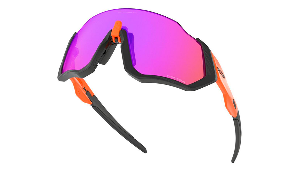 OAKLEY FLIGHT JACKET NEON ORANGE MATTE BLACK PRIZM TRAIL